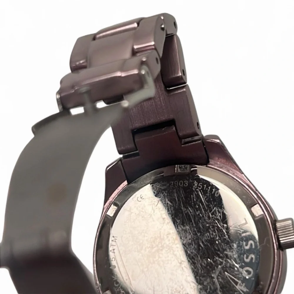 Fossil Stella Purple Silvertone Watch ES2903